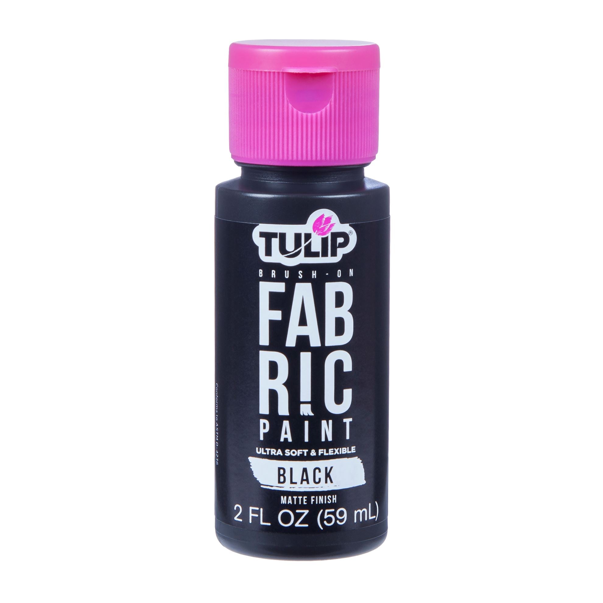 Tulip Brush-On Fabric Paint Black Matte 2 fl. oz.